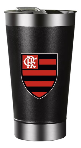 Kit Presente Flamengo Copo Térmico + Garrafa + Abridor Branco/preto