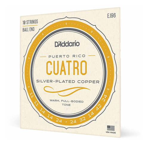 D 'addario Ej96 Cuatro-puerto Rico Cuerdas