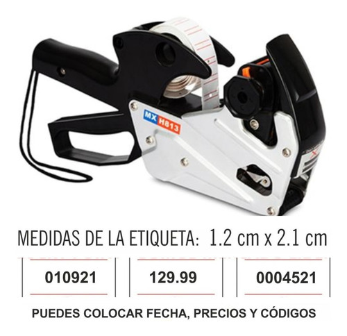 Etiquetadora De Precios, Lote, Vencimiento - 8 Dígitos 