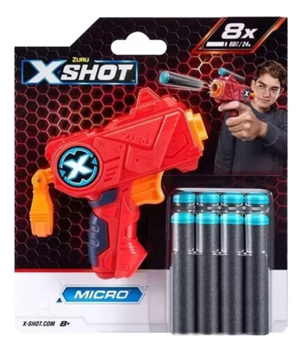 Pistola De Juguete X-shot Micro Dispara Hasta 24 Metros