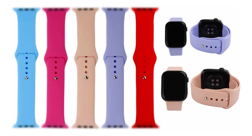 Correas Lisas Y Nylon Para Smartwatch 38, 40, 42, 44, 49 Mm