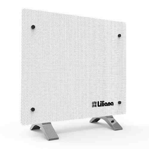 Imagen 1 de 4 de Calefactor Panel Vidrio Pie Pared Liliana Ppv200 1200w Color Blanco