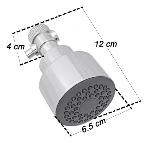 Regadera Redonda Ecológica Cromada Con Obturador Sin Brazo Acabado Mate Alfa XK-21-FA
