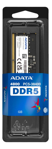 Memoria Ram Portátil 8gb Ddr5 Adata 4800 Mt/s 1 Modulo