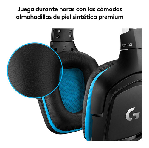 Audifono Gamer Logitech G432 7.1 Multiplataforma Color Negro