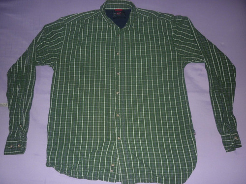 E Camisa Wrangler Premium Verde Cuadros Art 61885
