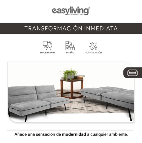 Sofa Cama Element Gris Claro Easy Living