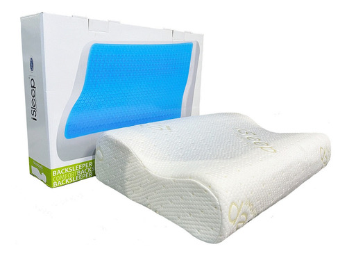 Almohada Cervical Memory Foam Cool Gel Con Diseño Anatómico