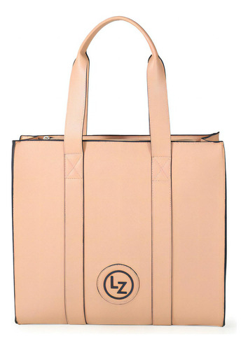 Bolsa Tote Lucentzza Para Mujer Atemporal Con Asa Reforzada Color Nude