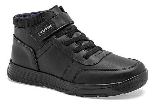 Yuyin Bota Para Niño Negro, Agujeta Elastica, Cód 128497-d