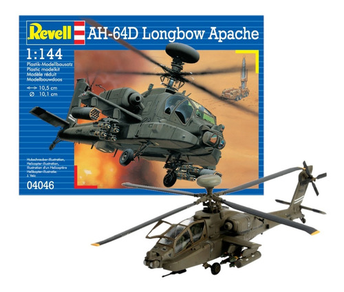 Ah-64d Longbow Apache - Escala 1/144 Revell 04046