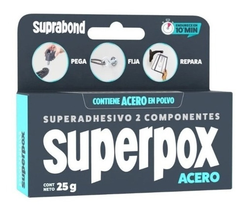 Imagen 1 de 9 de Superadhesivo Suprabond 2 Componentes Con Acero En Polvo 25g