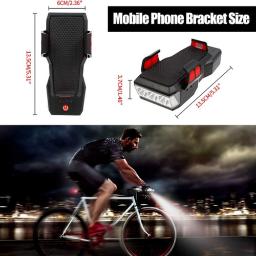 Linterna Dogxn Bf-909 Para Bici Con Soporte Para Móvil