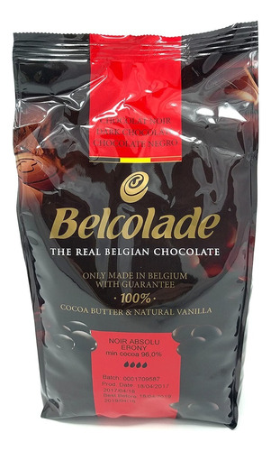 Chocolate Belcolade Bitter 96% Licor De Cacao