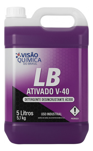 Lb Ativado V-40 Intercape Concentrado Visao Quimica 5 Litros