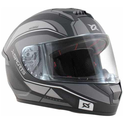 Casco X-sports M63 Broker Negro Y Gris Mate