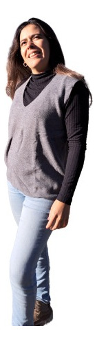 Chaleco De Mujer Escote En V Largo / Sweaters Invierno 