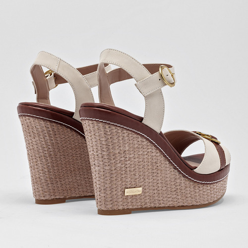 Sandalias Plataforma Mujer Moramora Latte Cafe 125-498