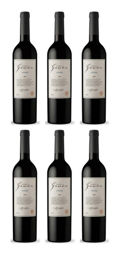 Vino Tinto Familia Gascon Syrah 750ml Pack X6