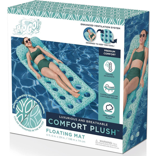 Colchoneta Inflable Terciopelada Comfort Plush 198x74cm