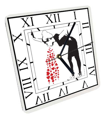 Reloj Madera Brillante Pared Y Mesa Diseño Feminismo A14