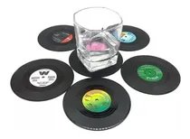 Comprar Posavasos De Vinilos - 6 Posavasos De Disco Moda Estilo Bar