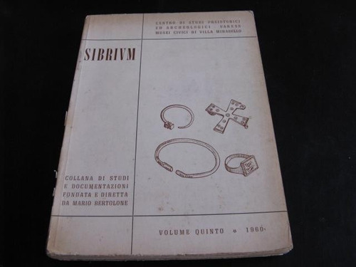 Mercurio Peruano: Libro Arqueologia Sibrivm Italia 1960  L62