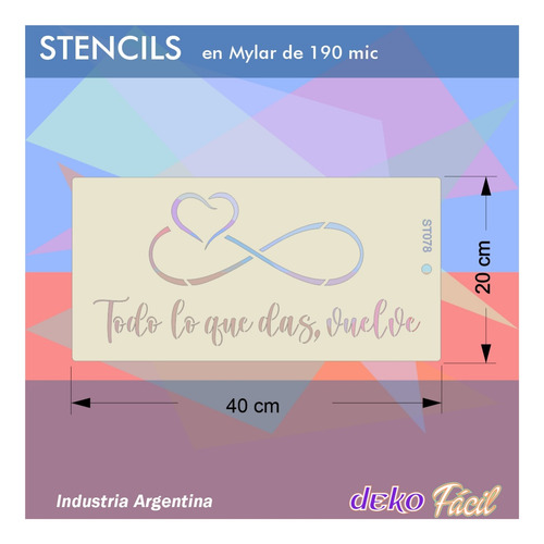 Imagen 2 de 2 de Stencil Decorativo Para Almohadas Y Almohadones
