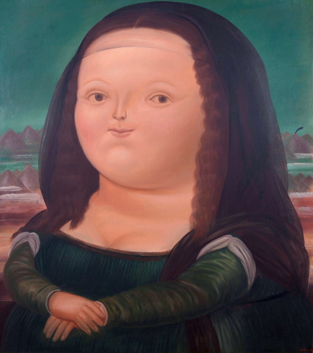 Lamina Fine Art Mona Lisa Fernando Botero 67x60 Cm Myc Arte