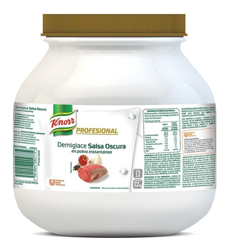 Demiglace Gourmet Salsa Oscura Polvo Knorr Profesional 1.2 K