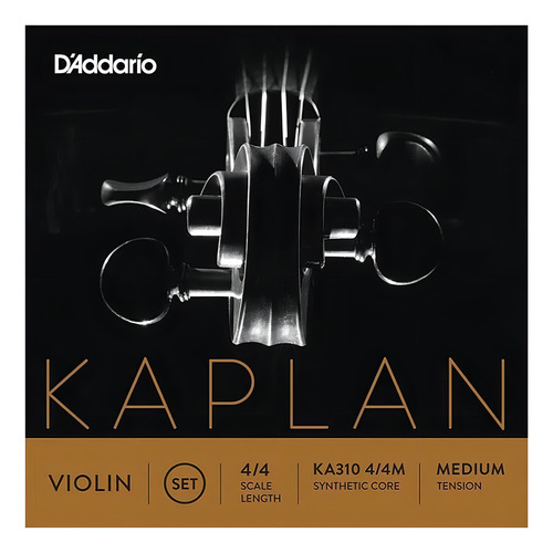 Encordado Para Violin Daddario 4/4 Kaplan Medium Ka3104-4m