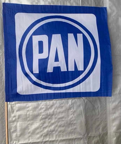 Paquete C/100 Banderas Medianas Pan Tela Azul 62x72cm 1.10mt