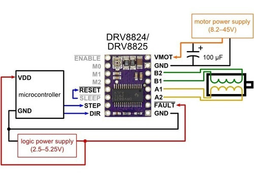 Imagen 3 de 3 de Driver Drv8825 + Disipador Motor Pasos Cnc Steptick Reprap