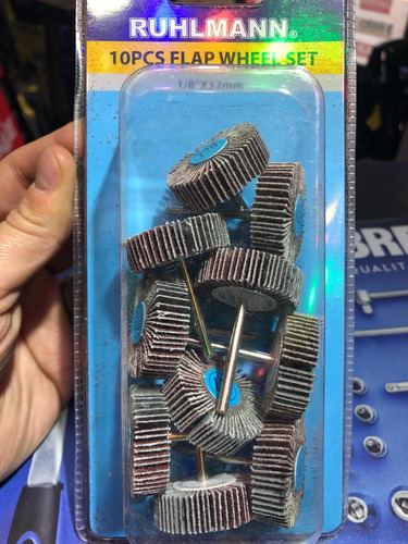 Imagen 1 de 1 de Lijas Flap 1/8 X 32mm Ruhlmann 10 Uno Minitorno Tipo Dremel