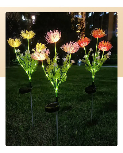 2 Luces Solares Con Forma De Flor, Luces De Jardín Y Césped