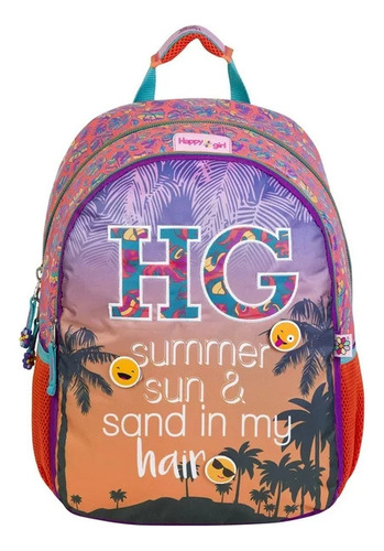Mochila Chenson Escolar 63003 Color Atardecer Diseño Lisa 21l