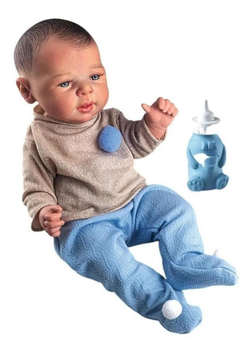 Shopbr Brinquedo infantil boneco premium reborn menino milk