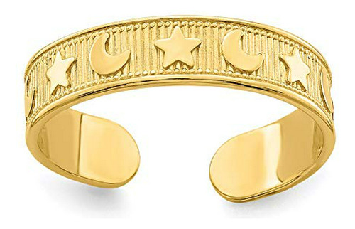 Anillo Para Pie - Anillo Para Pie - 14k Yellow Gold Star & 