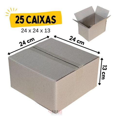 25 Caixas De Papelão 24x24x13 Transporte E-commerce