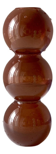 Florero De Cristal Con Forma De Burbuja, Florero De Marrón
