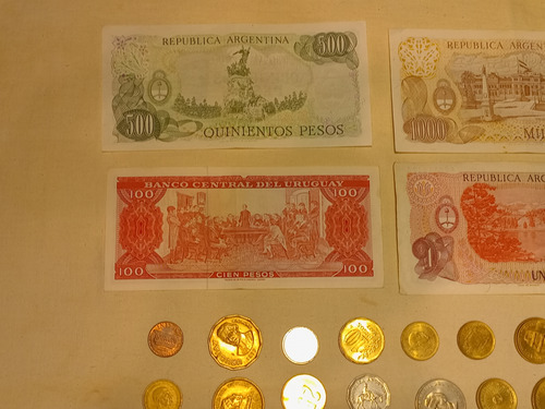 Billetes Y Monedas Antiguas Lote X 32 Sc- Argen Uruguay
