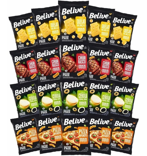 Kit Belive Queijo, Churrasco, Cebola&salsa E Pizza (20 Und)