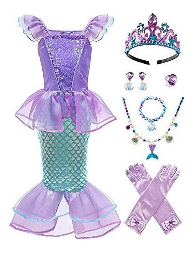 Disfraz De Sirena Para Niñas Disfraz De Princesa De Hallowe