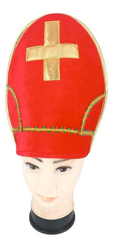 Disfraz Papa Vaticano Gorro Fiestas Sombrero Cotillón 