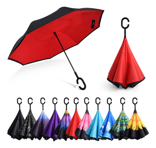 Sy Compact Paraguas Invertido Paraguas Invertidos De Doble C