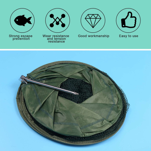 Cesta De Pesca Dobrável De 5 Camadas Mantém Os Peixes Vivos