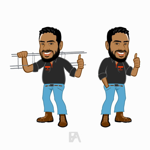 Caricatura + Logo - Criar Mascote + Logomarca Logotipo