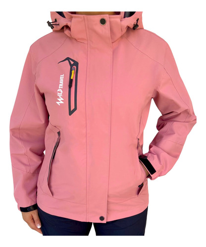 Chaqueta Corta Viento Impermeable Premium Wild Travel Mujer