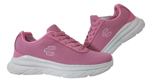 Tenis Charly Comodos Rosas Tela Deportivos Dama
