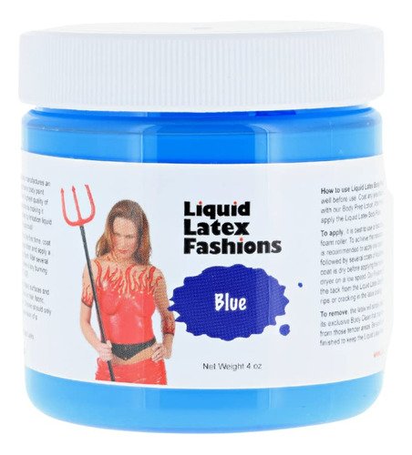 Liquid Latex Fashions - Pintura Corporal Azul Para Adultos .
